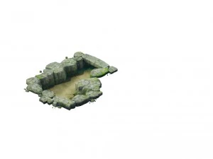 game model - stone masonry ditch 01 3D Model