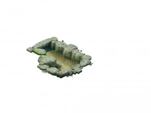 game model - stone masonry ditch 01 3D Model