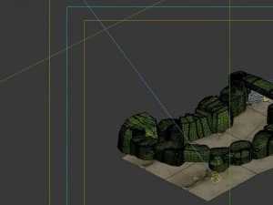 game model - stone masonry ditch 01 3D Model