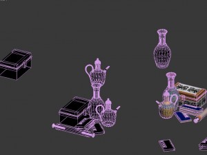 game model - calligraphy and painting kettle teapo Model 3D