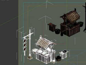 game model - fruit stall Model 3D