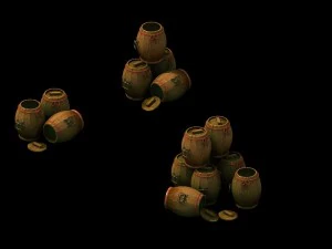 game model - bucket barrel cask 3D Model
