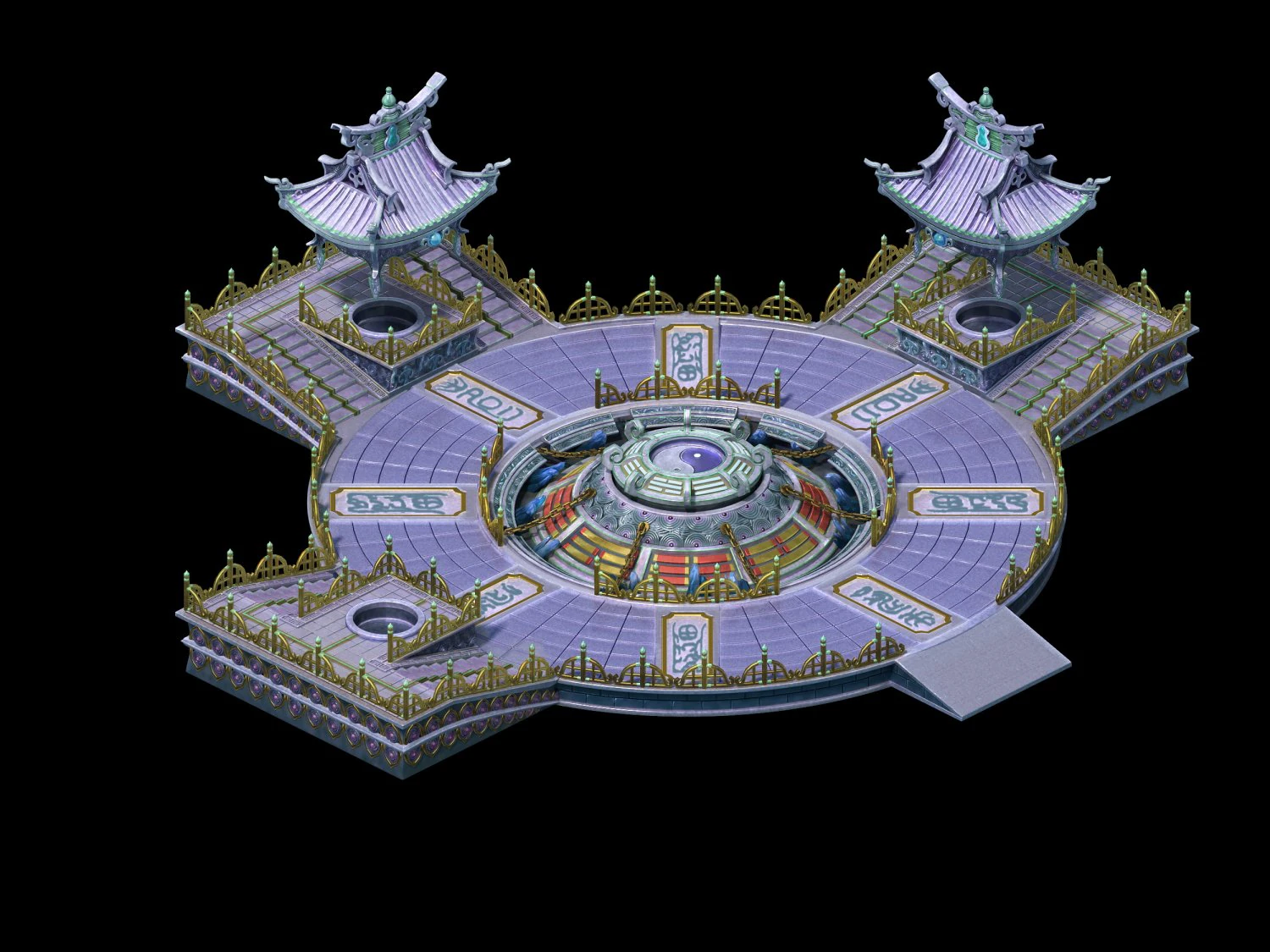 game model - the quartet altar 3D Model .c4d .max .obj .3ds .fbx .stl .blend 