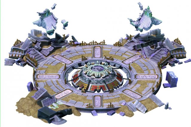 game model - quartet altar old ruins Modèle 3D .c4d .max .obj .3ds .fbx .stl .blend