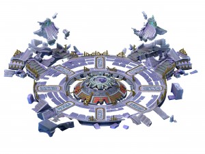 game model - quartet altar old ruins Modèle 3D