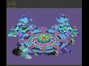 game model - quartet altar old ruins 02 Model 3D