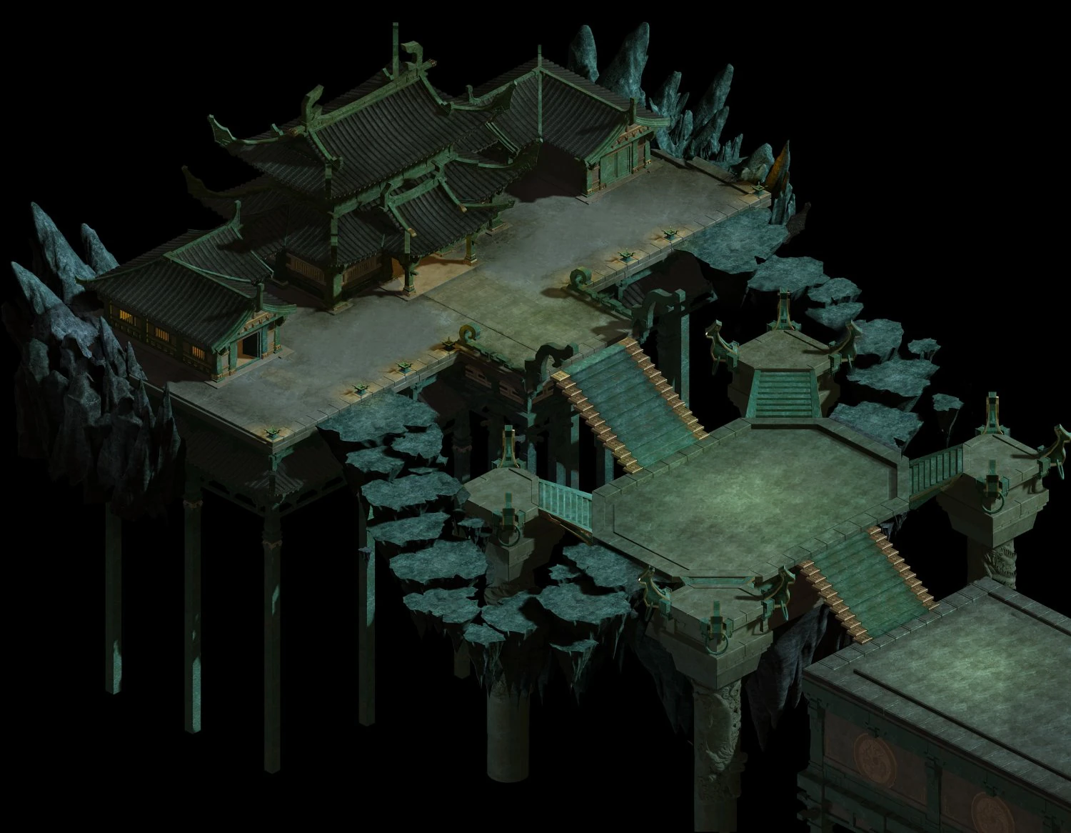 game model - four saints palace 3D Model .c4d .max .obj .3ds .fbx .stl .blend