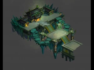 game model - four saints palace 3D Model