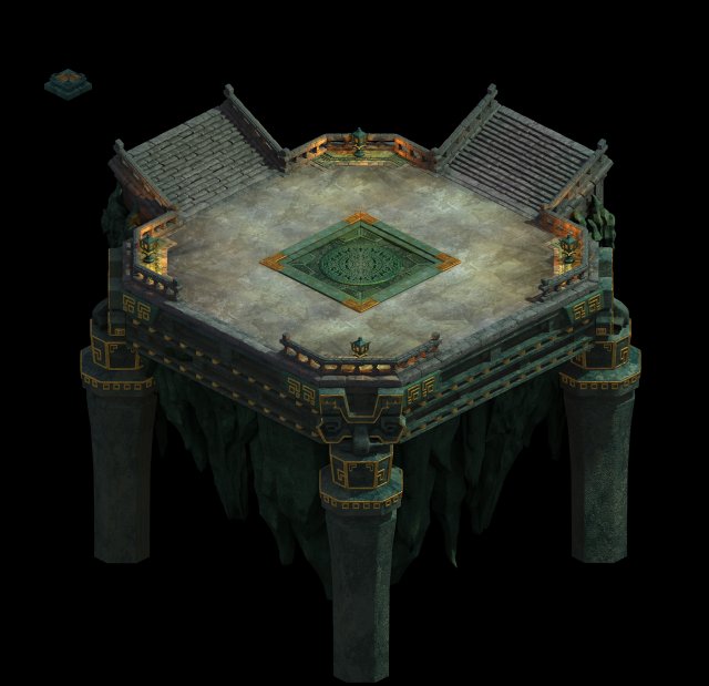 game model - four saints palace under the design o Model 3D .c4d .max .obj .3ds .fbx .stl .blend
