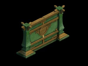 game model - four holy palace - jade palace wall 3D Model