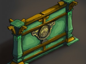 game model - four holy palace - jade palace wall 3D Model