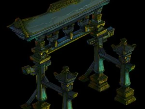 game model - the entrance of the large area of fou 3D Model