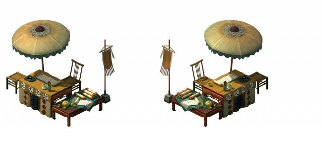game model - fortune-telling stall 3D Model .c4d .max .obj .3ds .fbx .stl .blend 