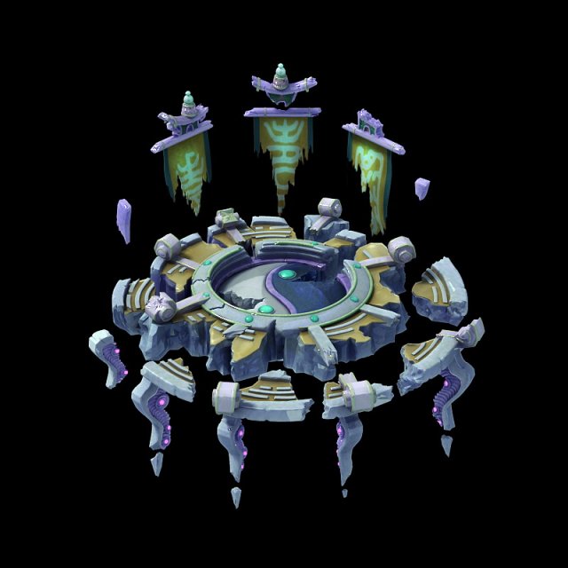 voidly ruined the ruins of the altar 3D 모델 .c4d .max .obj .3ds .fbx .stl .blend 