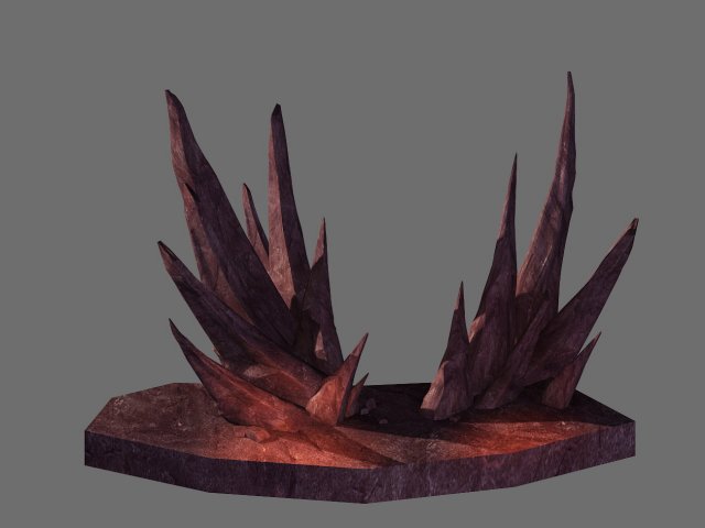 game model - prominent volcanic stone teeth Modelo 3D .c4d .max .obj .3ds .fbx .stl .blend 