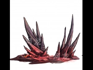 game model - prominent volcanic stone teeth Modelo 3D