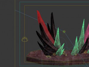 game model - prominent volcanic stone teeth Modelo 3D