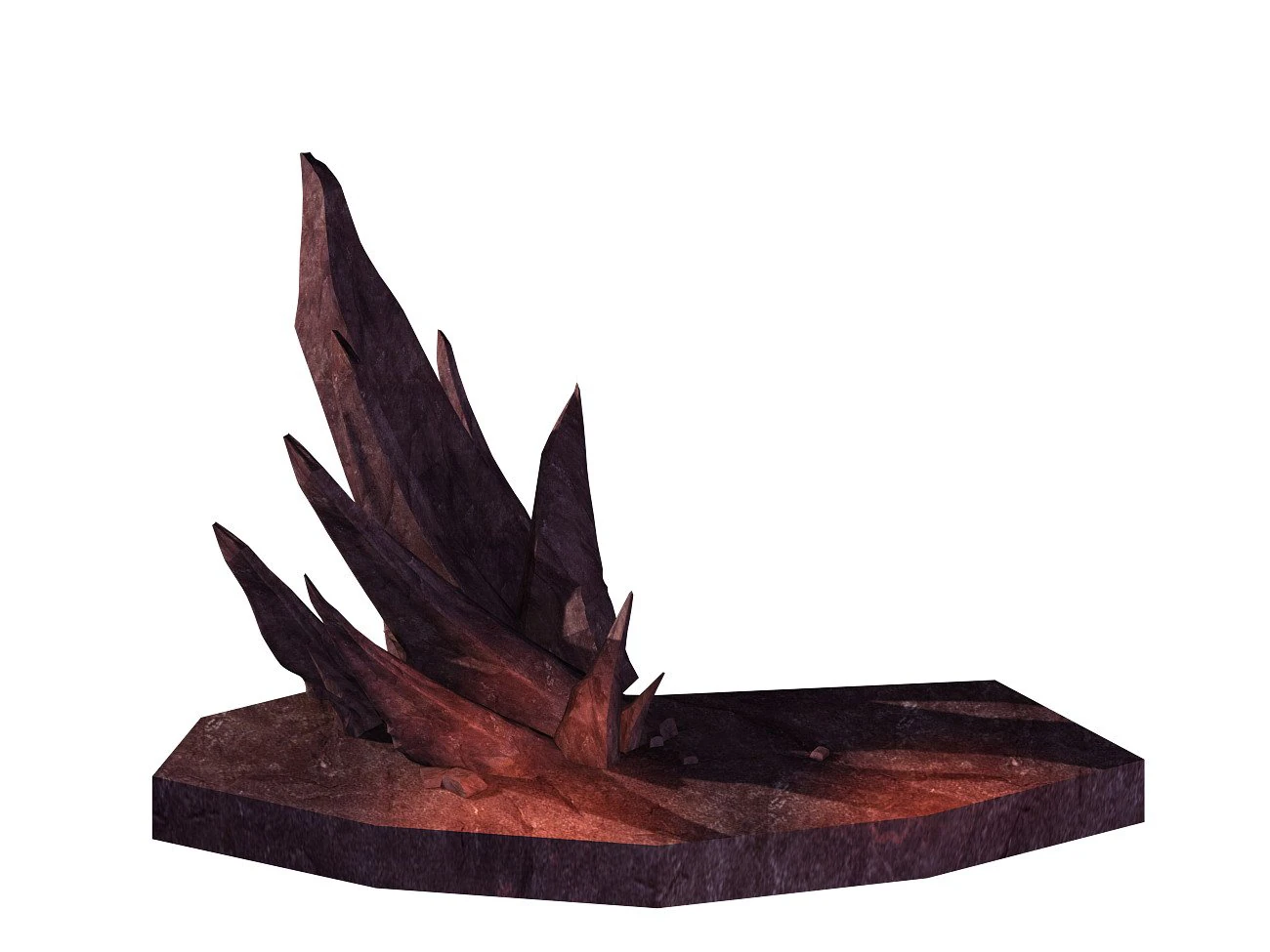 game model - outstanding volcanic stone teeth 02 3D Model .c4d .max .obj .3ds .fbx .stl .blend