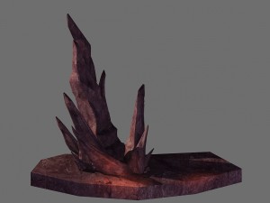 game model - outstanding volcanic stone teeth 03 3D Model