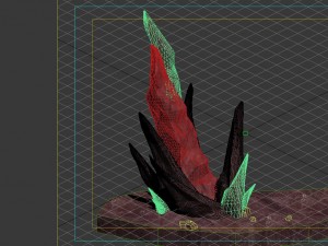 game model - outstanding volcanic stone teeth 03 Model 3D