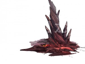 game model - outstanding volcanic stone teeth 03 Model 3D