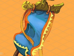game model - the banner of the military damage 3D मॉडल