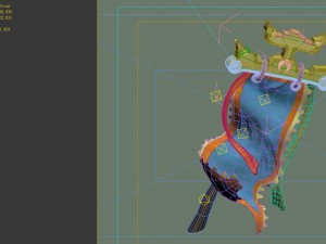 game model - the banner of the military damage 3D मॉडल
