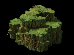 game models - poison valley scene - rock walls cov 3Dモデル