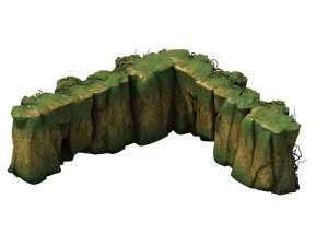 game models - poison valley scene - rock walls cov 3D मॉडल