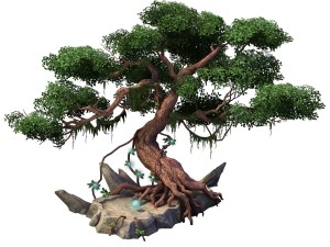 game model - moon white tree 3D Модель