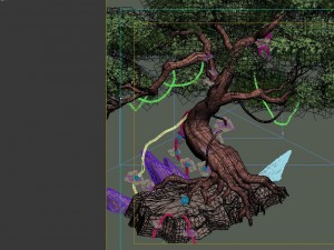 game model - moon white tree 3D Модель