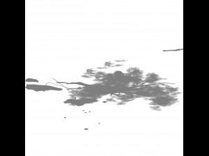 game model - moon white tree 02 3D मॉडल
