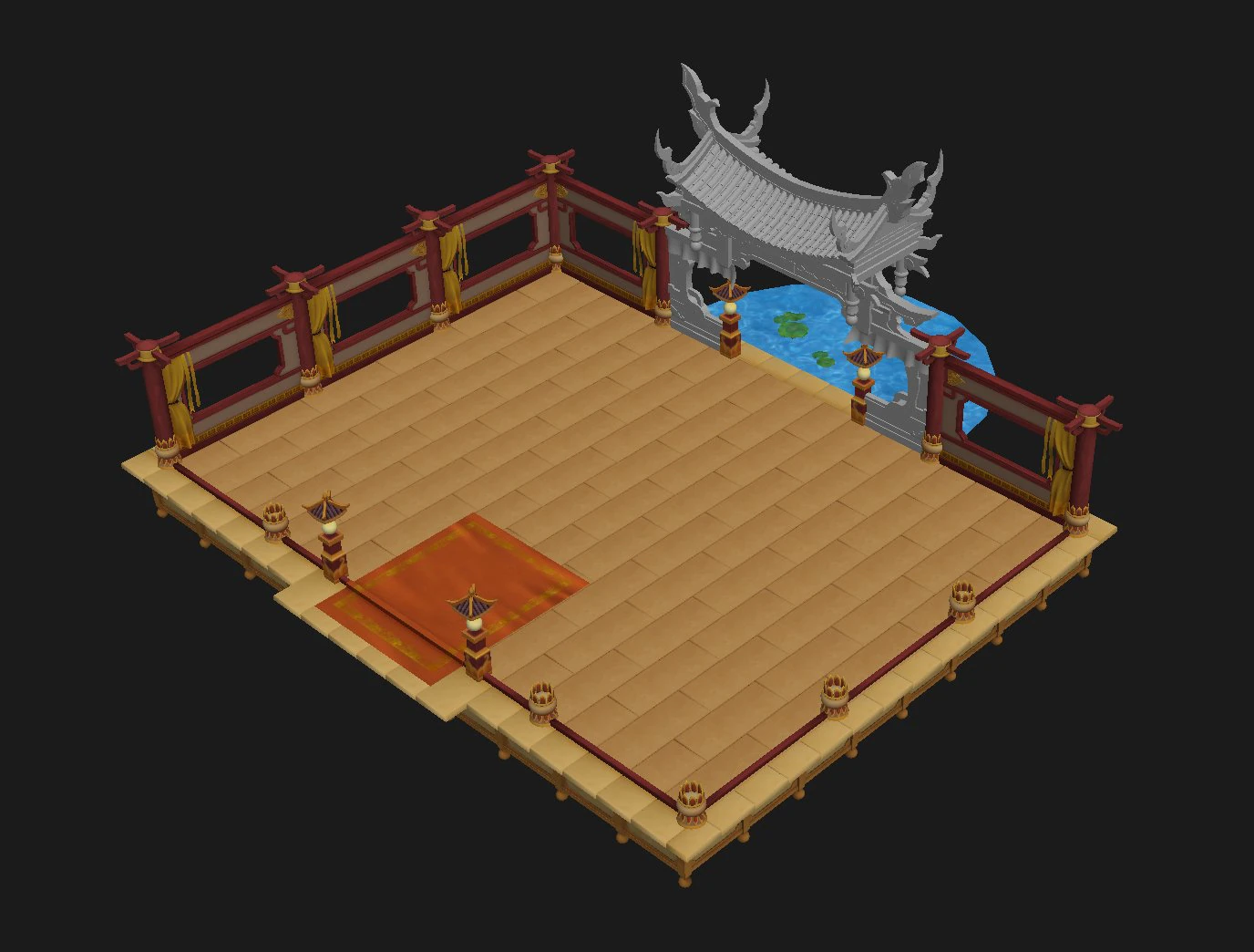 game model - ancient chinese architecture 3D Model .c4d .max .obj .3ds .fbx .stl .blend