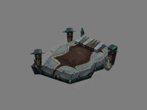 scenariusze testowe modelu gry na arenie - ł&oacute;żko gniazdowe -0601 Model 3D