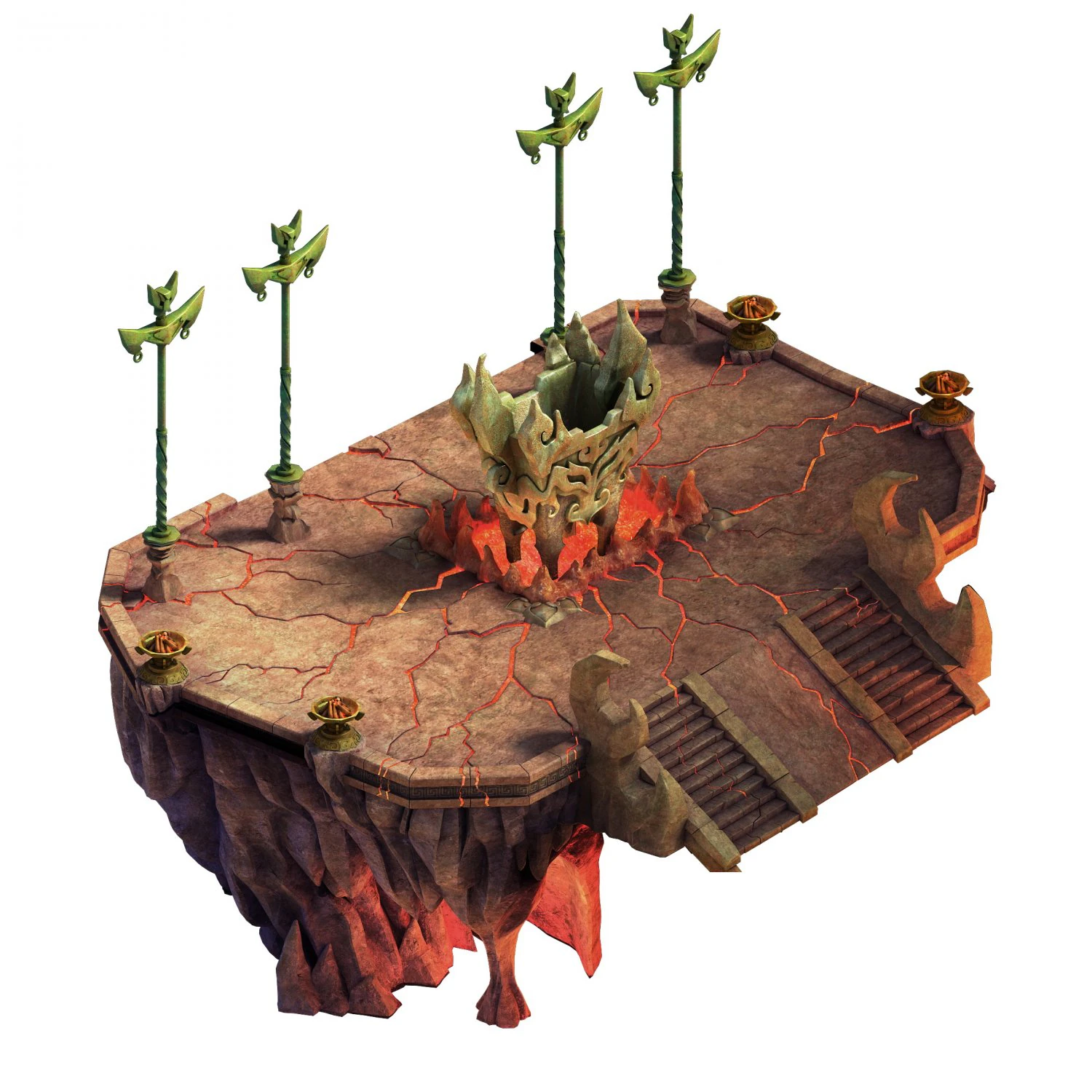 built on cliff religion zoroastrianism great altar 3D Model .c4d .max .obj .3ds .fbx .stl .blend 