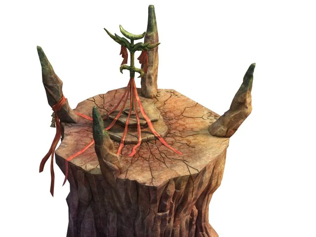 절벽 종교 제단 위에 세워진 조로아스터교 3D 모델 .c4d .max .obj .3ds .fbx .stl .blend 