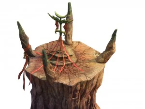 절벽 종교 제단 위에 세워진 조로아스터교 3D 모델