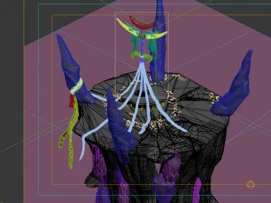 절벽 종교 제단 위에 세워진 조로아스터교 3D 모델