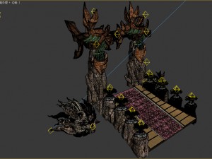 built on cliff religious altar zoroastrianism port Modèle 3D