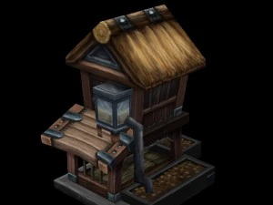 खेल क्षेत्र परीक्षण परिदृश्य मॉडल - चिकन क्वार्टर 3D मॉडल