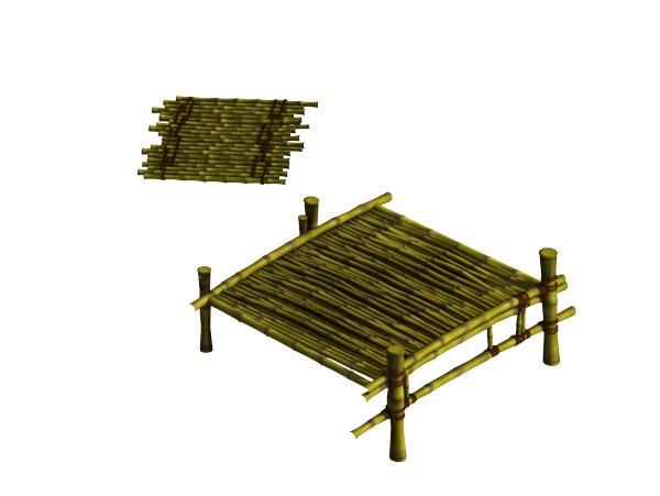 game model - campanula island scene - bamboo bridg 3D-Modell .c4d .max .obj .3ds .fbx .stl .blend 