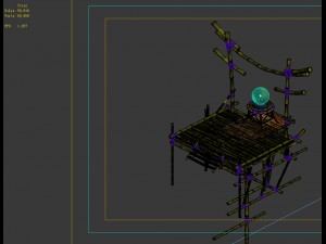 game model - campanula island scene - bamboo struc 3D मॉडल