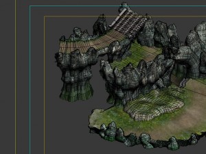 game model - campanula island scene - mountain sto 3D Модель