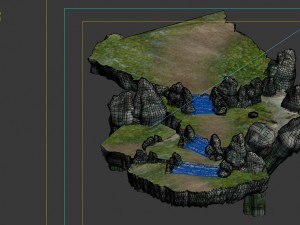 game model - campanula island scene - mountain sto 3D Model