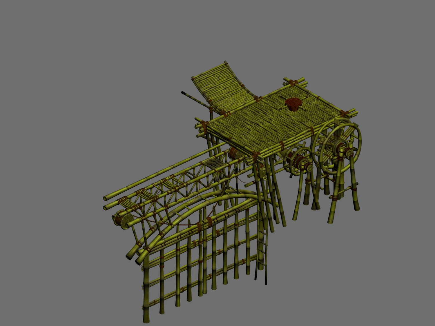 game model - campanula island scene - wooden door 3D Model .c4d .max .obj .3ds .fbx .stl .blend 