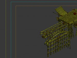 game model - campanula island scene - wooden door 3D Model