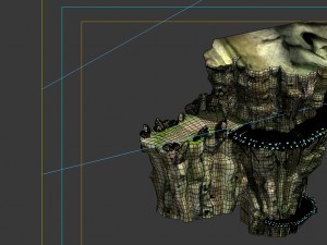 game model - campanula island scenes - the cliff t Model 3D