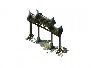 game model - prairie scene - archway 01 3D Model