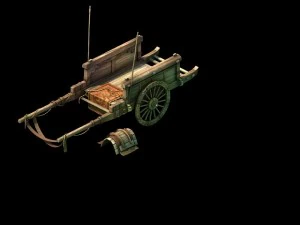 modello di gioco - scena della prateria - villaggio del vento nero ca Modello 3D