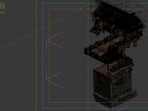 game model - prairie scene - black wind village en Modelo 3D